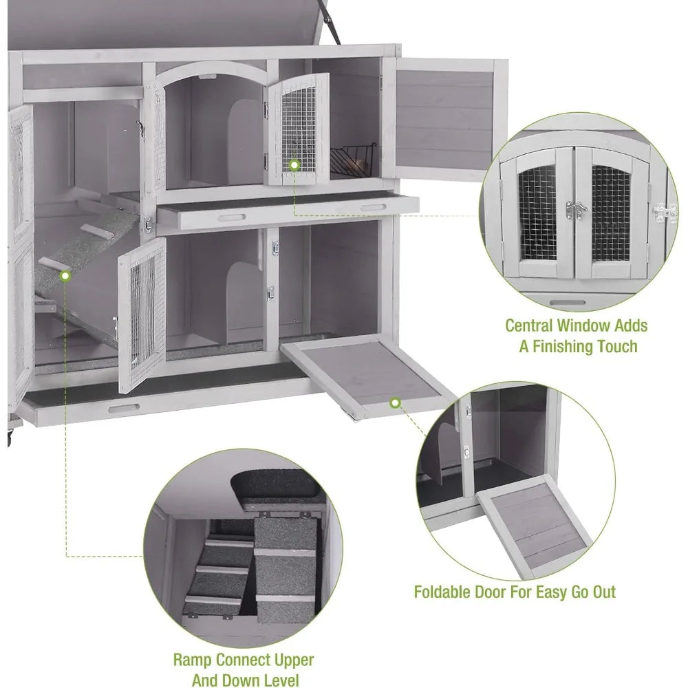 Indoor Outdoor Bunny House Guinea Pig Cage