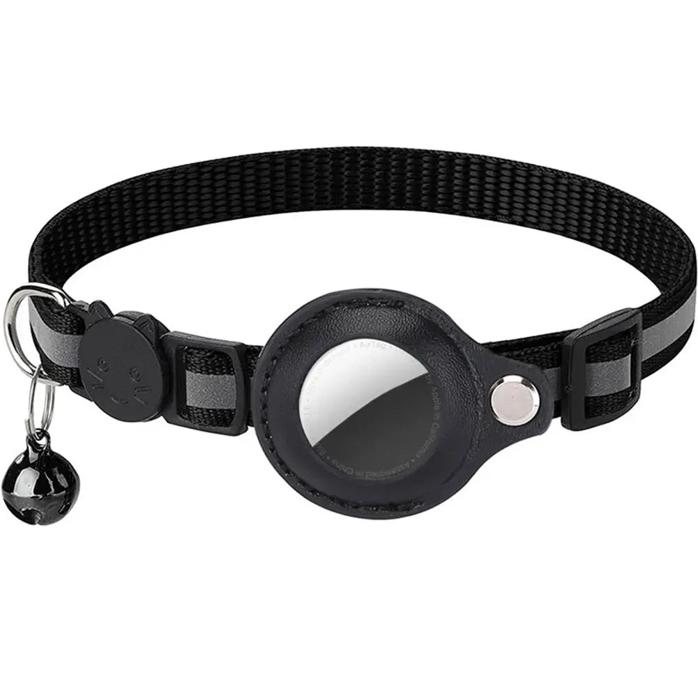 Reflective Cat Collar with Apple Air Tag Holder