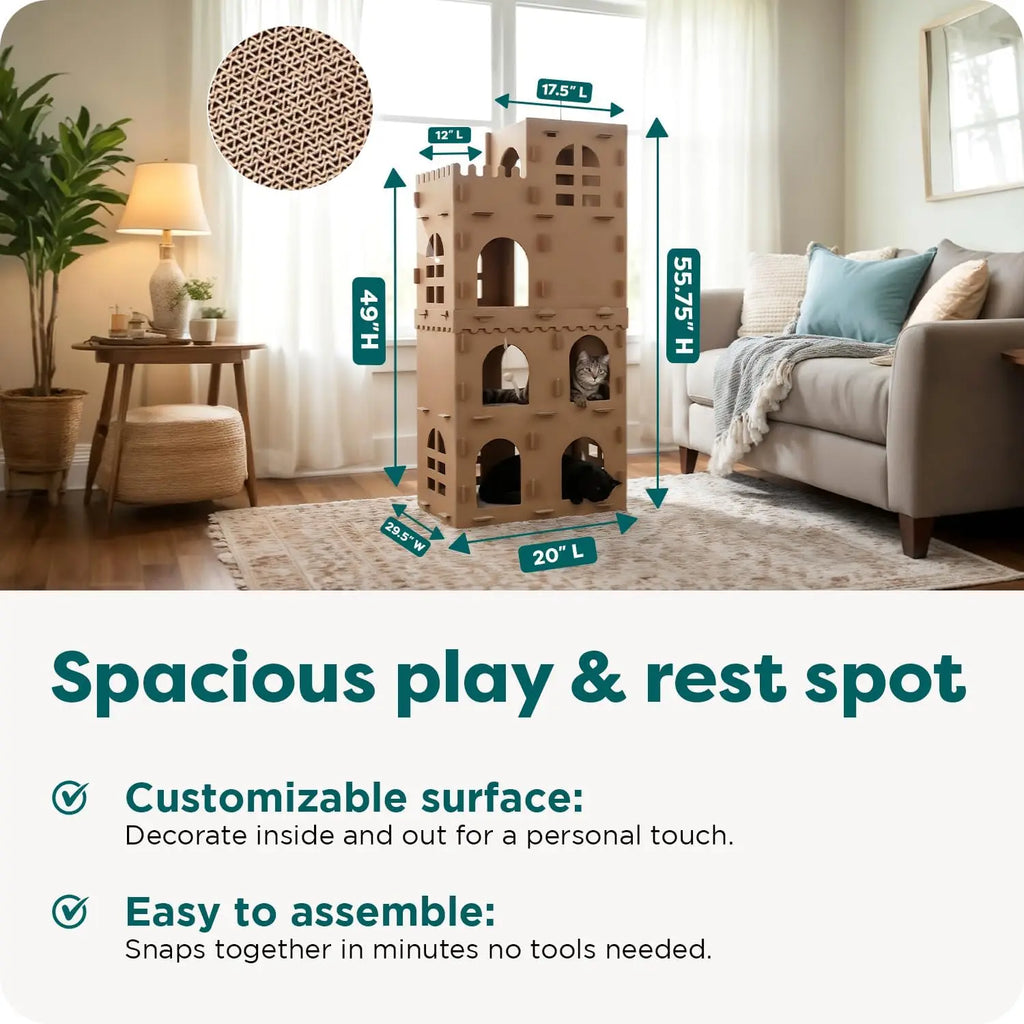 Multi-Level Cardboard Cat House