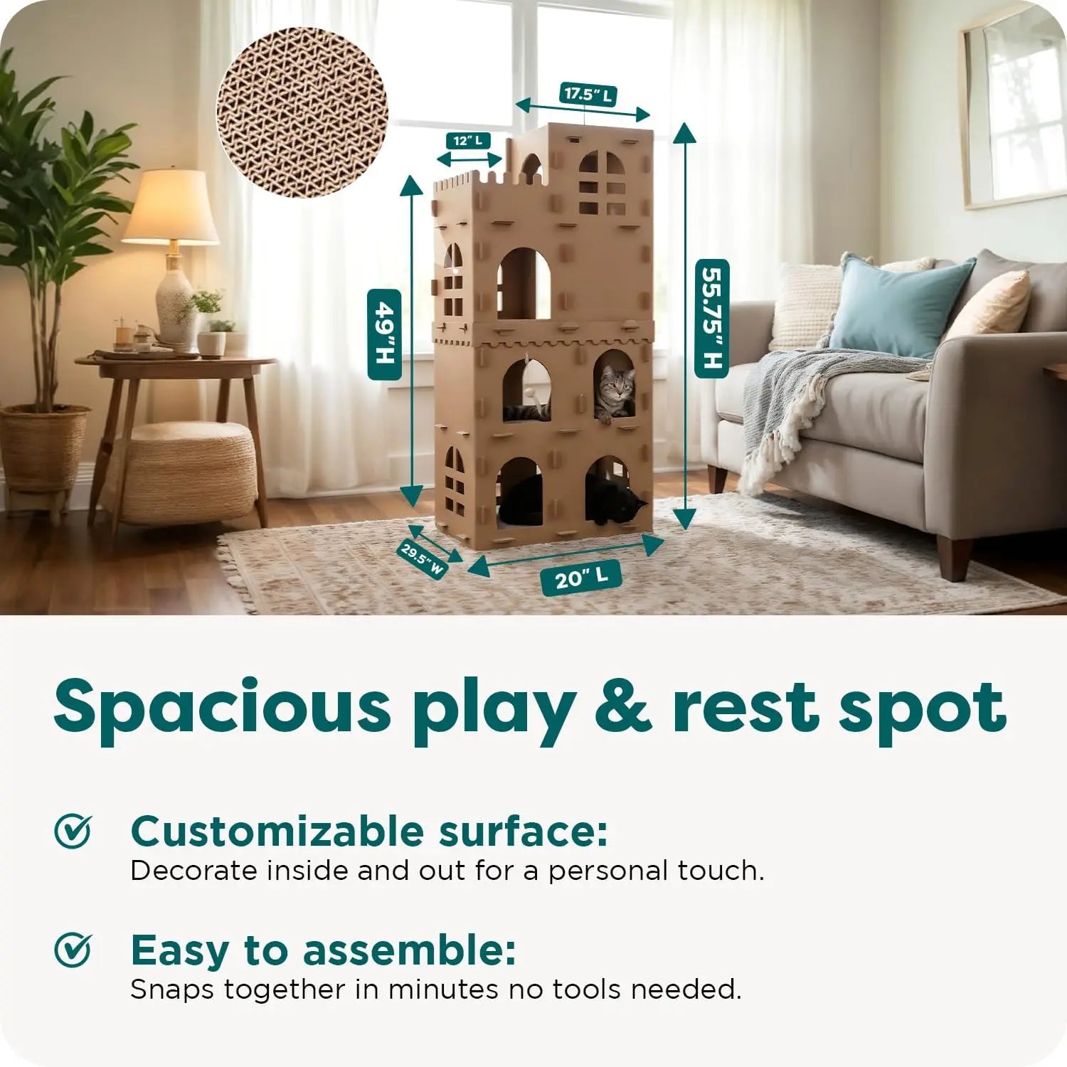 Multi-Level Cardboard Cat House