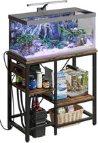 20-37 Gallon Aquarium Stand with Power Outlet, Adjustable Shelves, and 400LBS Capacity for Fish Tank Storage