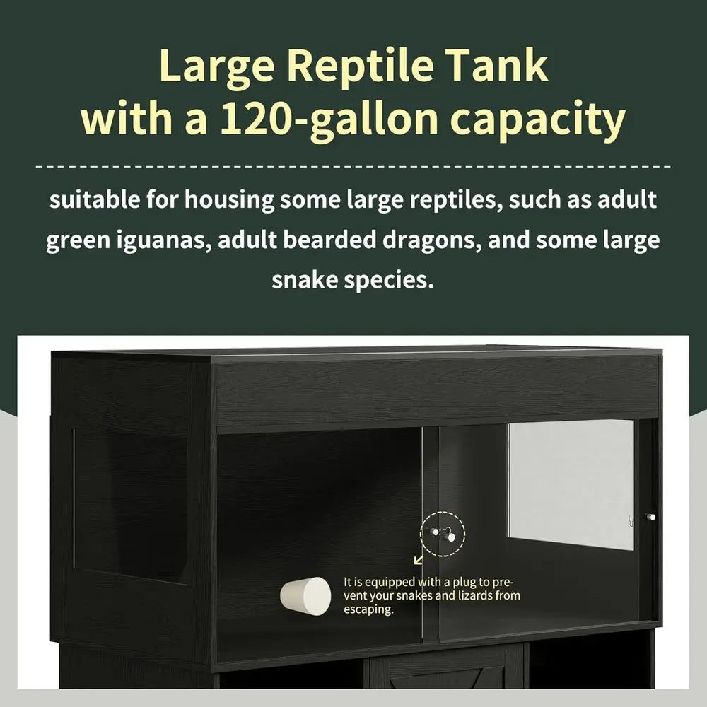 Black Reptile Enclosure with Stand