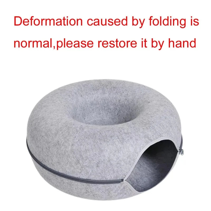 2 in 1 Tunnel for Cats Bed
