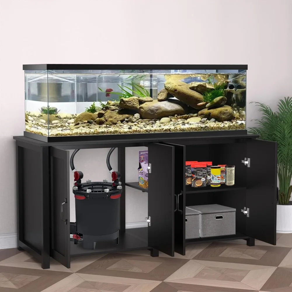 100-150 Gallon Fish Tank Stand, 120 Gallon Tank Stand with 60*24 Tabletop Fits 100/120/150 Volumns Aquariums, 2200LBS Capacity