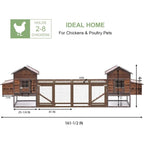Large Wooden Chicken Coop, 160IN Outdoor