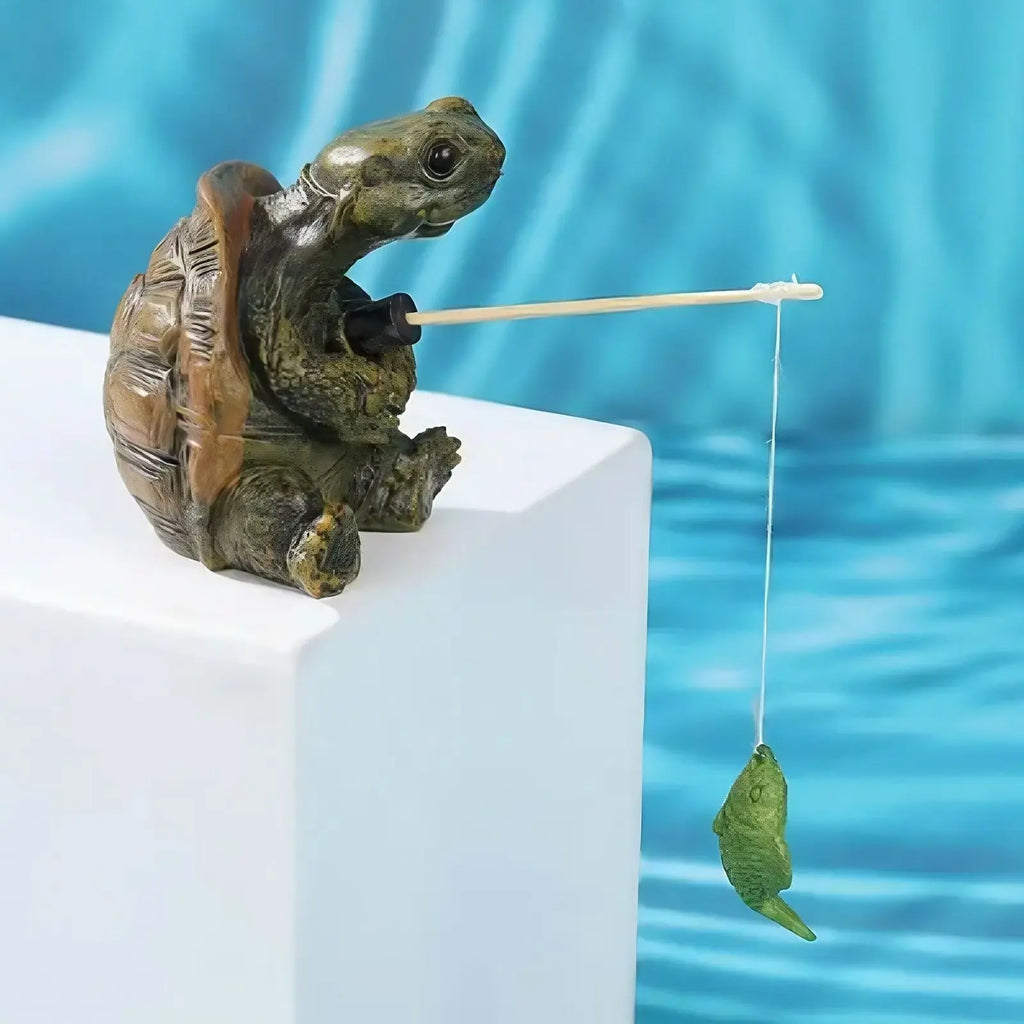Fishing Turtle Hanging Turtle Figurine