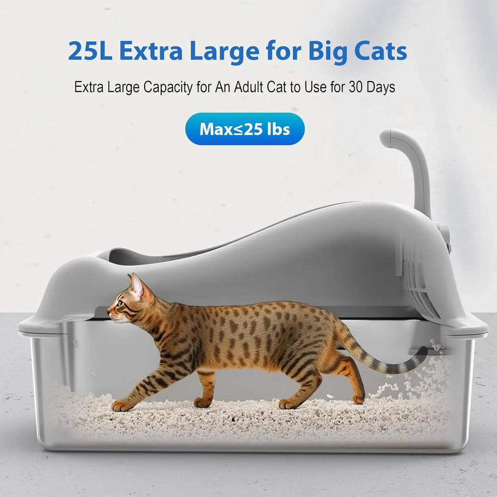 XL Stainless Steel Cat Litter Box