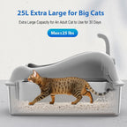 XL Stainless Steel Cat Litter Box
