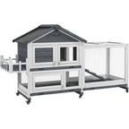 65" Wooden Rabbit Hutch, Guinea Pig Hutch