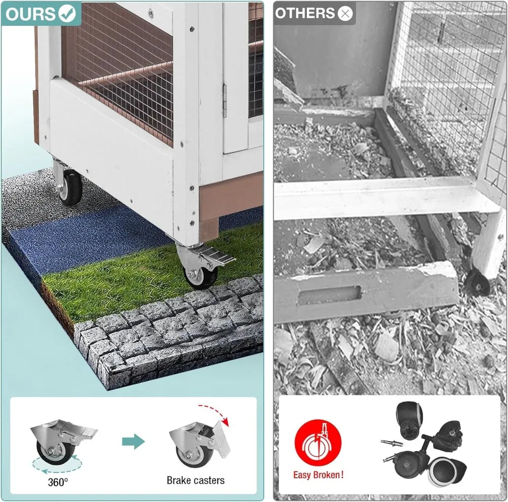 Rabbit Hutch Indoor Bunny House Guinea Pig Cage