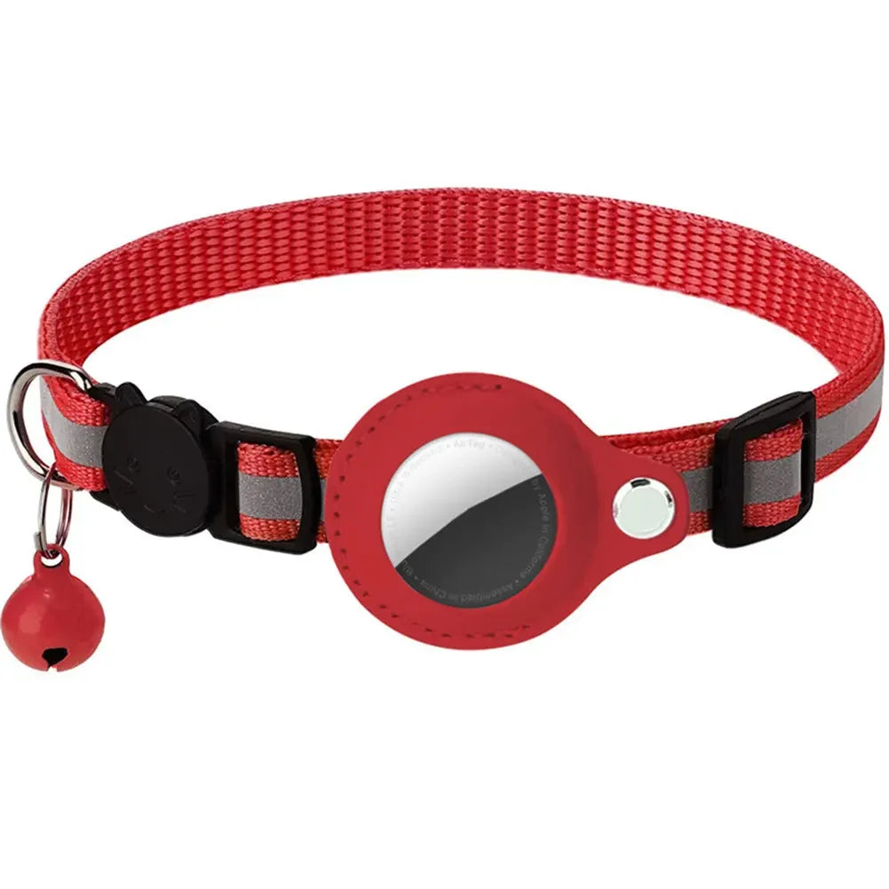 Reflective Cat Collar with Apple Air Tag Holder