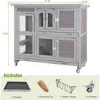 Indoor Outdoor Bunny House Guinea Pig Cage