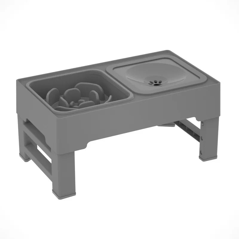 Dog Food Slow Feeder, Water Bowl