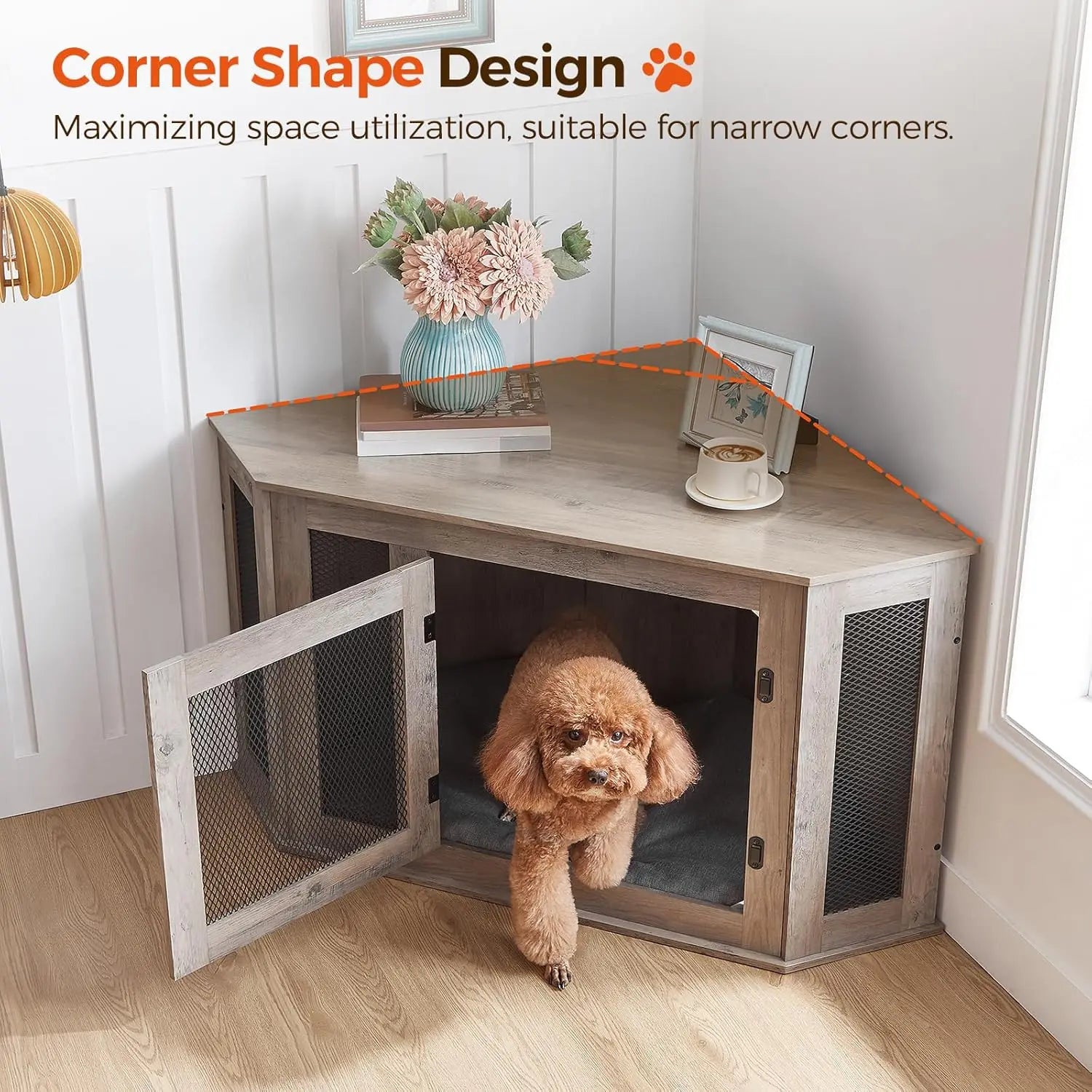 Corner Dog Crate Furniture