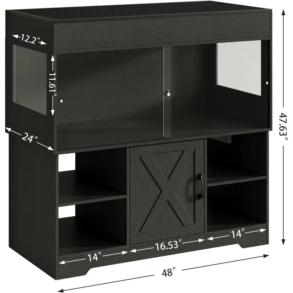 Black Reptile Enclosure with Stand